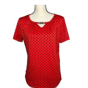Red Polka Dot Women's Top